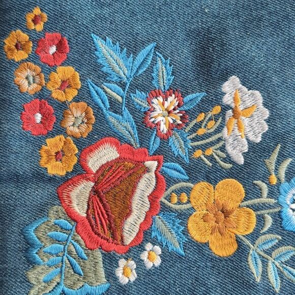 Denim embroidered reversible bag Johnny was style - Picture 4 of 7